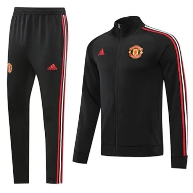22-23 Manud black with red full zipper jacket tracksuit size S~2XL