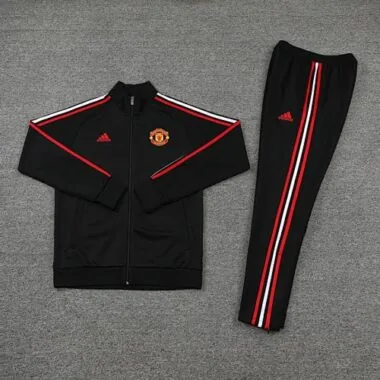 2022/23 Manud black with red full zipper jacket tracksuit size S~2XL