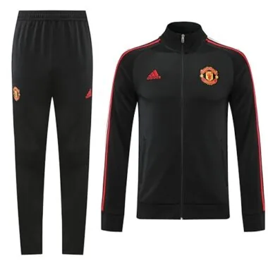 2022/23 Manud black with red full zipper jacket tracksuit size S~2XL