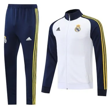 22-23 Real Madrid white with navy blue full zipper jacket tracksuit size S~2XL