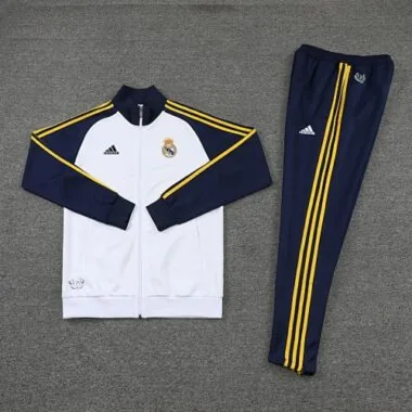 2022/23 Real Madrid white with navy blue full zipper jacket tracksuit size S~2XL