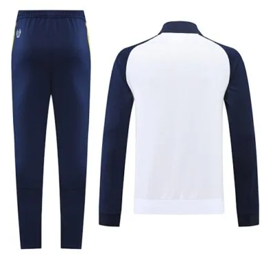 2022/23 Real Madrid white with navy blue full zipper jacket tracksuit size S~2XL
