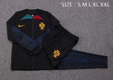 A543# 22-23 Portugal black jacket tracksuit size S-2XL