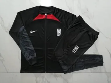 A542# 22-23 South Korea black with red jacket tracksuit size S-2XL