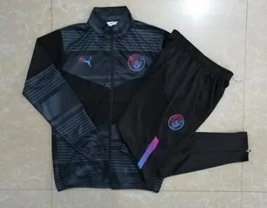 A541# 22-23 Man City gray with black jacket tracksuit size S-2XL