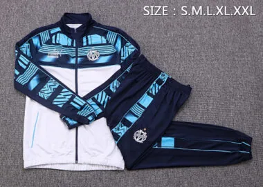 A540# 22-23 Marseille white with blue jacket tracksuit size S-2XL