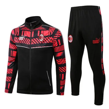A536# 22-23 AC black with red jacket tracksuit size S-2XL