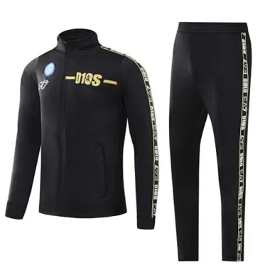 22-23 Napoli D10S black full zipper jacket tracksuit size S-2XL