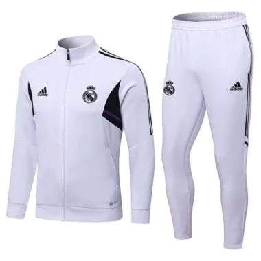 22-23 Real Madrid white full zipper jacket tracksuit size S~2XL