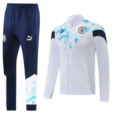 22-23 Man City white full zipper jacket tracksuit size S~2XL