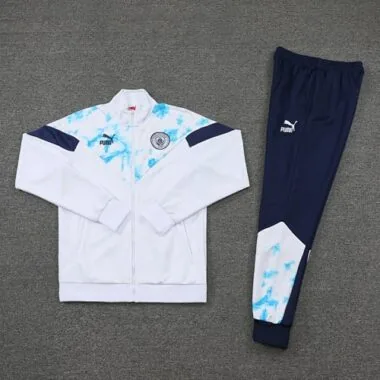 22-23 Man City white full zipper jacket tracksuit size S~2XL