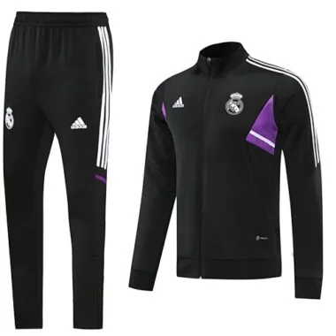 22-23 Real Madrid black with purple full zipper jacket tracksuit size S~2XL