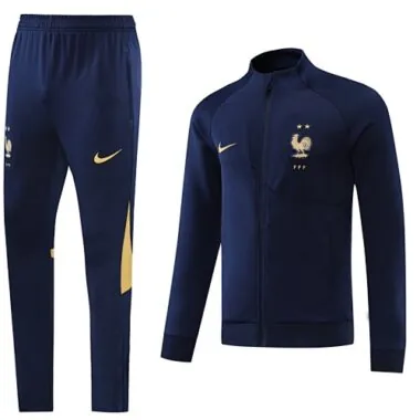 22-23 France navy blue full zipper jacket tracksuit size S~2XL
