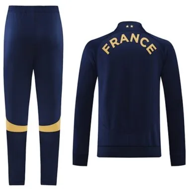 22-23 France navy blue full zipper jacket tracksuit size S~2XL