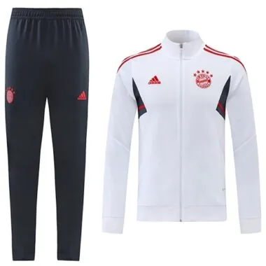 22-23 Bayern white with gray full zipper jacket tracksuit size S~2XL