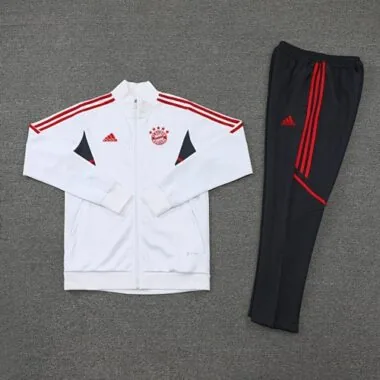 22-23 Bayern white with gray full zipper jacket tracksuit size S~2XL