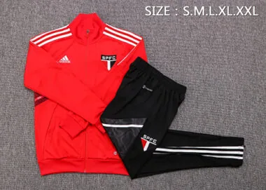 A521# 22-23 Sao Paulo red jacket tracksuit size S-2XL