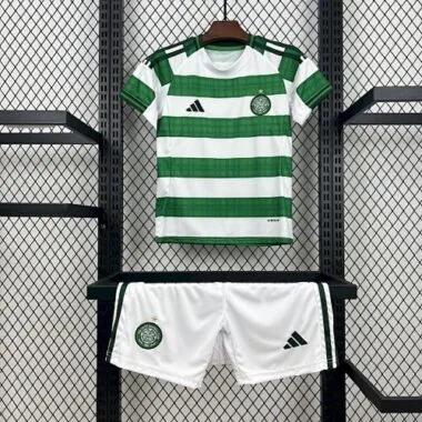 25-26 Kids Celtic Home Kit No Sponsor Cheap Football Jersey Wholesale Yupoo
