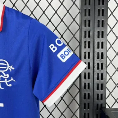 25-26 Kids Rangers Home Kit Cheap Football Jersey Wholesale Yupoo