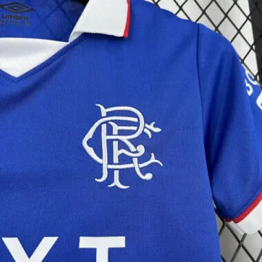 25-26 Kids Rangers Home Kit Cheap Football Jersey Wholesale Yupoo
