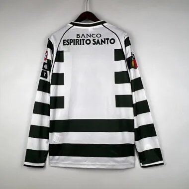 01-03 Sporting Lisbon Home Retro Kit Long Sleeve Vintage Shirt Soccer Jerseys Yupoo
