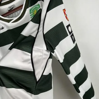 01-03 Sporting Lisbon Home Retro Kit Long Sleeve Vintage Shirt Soccer Jerseys Yupoo