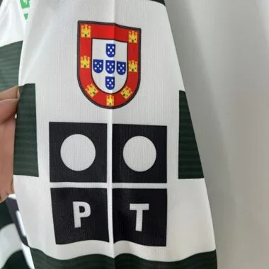 01-03 Sporting Lisbon Home Retro Kit Long Sleeve Vintage Shirt Soccer Jerseys Yupoo