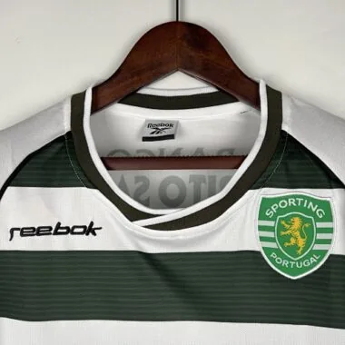 01-03 Sporting Lisbon Home Retro Kit Long Sleeve Vintage Shirt Soccer Jerseys Yupoo