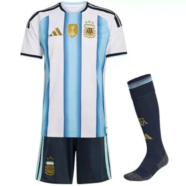 2026 Kids Argentina Home Full Kit World Cup Cheap Football Jersey Wholesale Yupoo