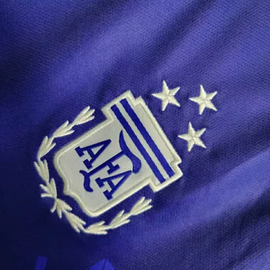 2022 Long Sleeved 3 Stars Argentina Away S-XXL Cheap Soccer Jerseys