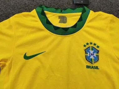 2020 Brazilië thuiswedstrijd geel kindertenue