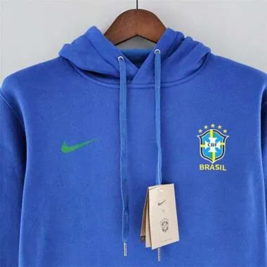 Moletom com capuz Brasil 2022, azul