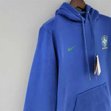 Moletom com capuz Brasil 2022, azul