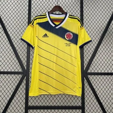 2014 Retro Colombia Home Kit S-2XL Cheap Football Jersey Wholesale Yupoo