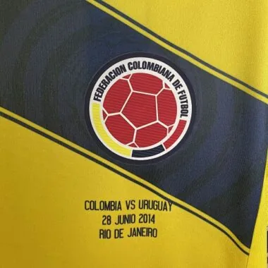 2014 Retro Colombia Home Kit S-2XL Cheap Football Jersey Wholesale Yupoo