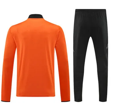 24-25 Colombia orange with black half zipper training tracksuit size S-2XL