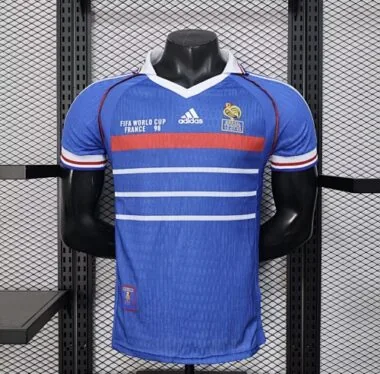 1998 Retro Player France Home Kit World Cup Cheap Football Jersey Wholesale Yupoo
