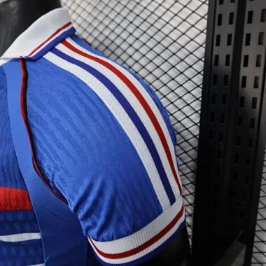 Equipamento de casa da seleção francesa de 1998, estilo retro, para o Mundial – Camisola de futebol barata, venda por grosso na Yupoo