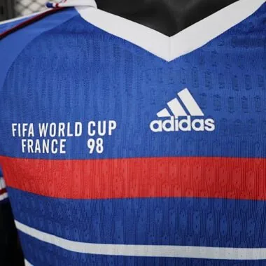 Equipamento de casa da seleção francesa de 1998, estilo retro, para o Mundial – Camisola de futebol barata, venda por grosso na Yupoo