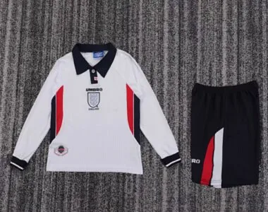 1998 Kids Retro England Home Kit Long Sleeve World Cup Cheap Football Jersey Wholesale Yupoo