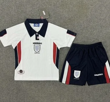 1998 Kids Retro England Home Kit World Cup Cheap Football Jersey Wholesale Yupoo