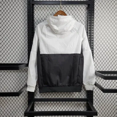2024 Belgium White and Black Windbreaker Jacket