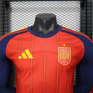 2026 Player Spain Home Long Sleeve Kit World Cup S-4XL Cheap Football Jersey Wholesale Yupoo