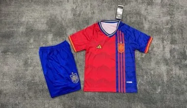 2025 Kids Spain Home Kit Cheap Football Jersey Wholesale Yupoo