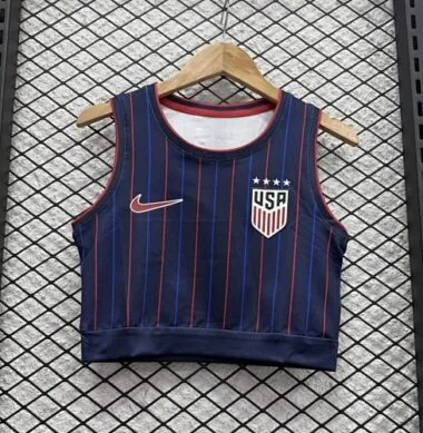 2025 USA Women#039;s Vest Away Kit S-XL Cheap Football Jersey Wholesale Yupoo