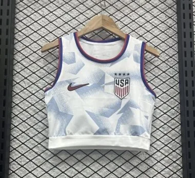 2025 USA Women#039;s Vest Home Kit S-XL Cheap Football Jersey Wholesale Yupoo