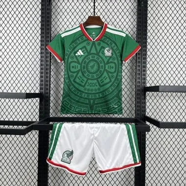 2026 Kids Mexico Home Kit World Cup Cheap Football Jersey Wholesale Yupoo