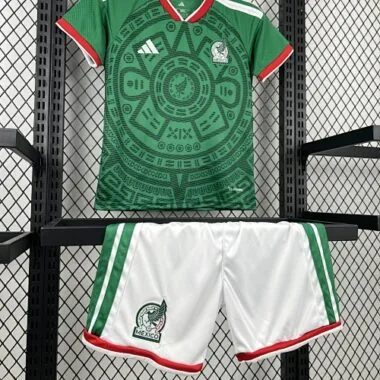 2026 Kids Mexico Home Kit World Cup Cheap Football Jersey Wholesale Yupoo