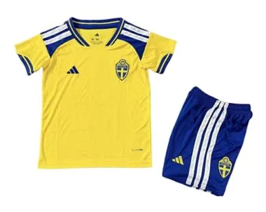 2026 Kids Sweden Home Kit World Cup Cheap Football Jersey Wholesale Yupoo