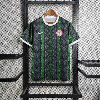 2023 Nigeria Training Green&Black S-XXL Cheap Soccer Jerseys